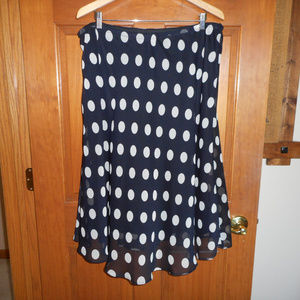 Black and White Polka Dot Skirt